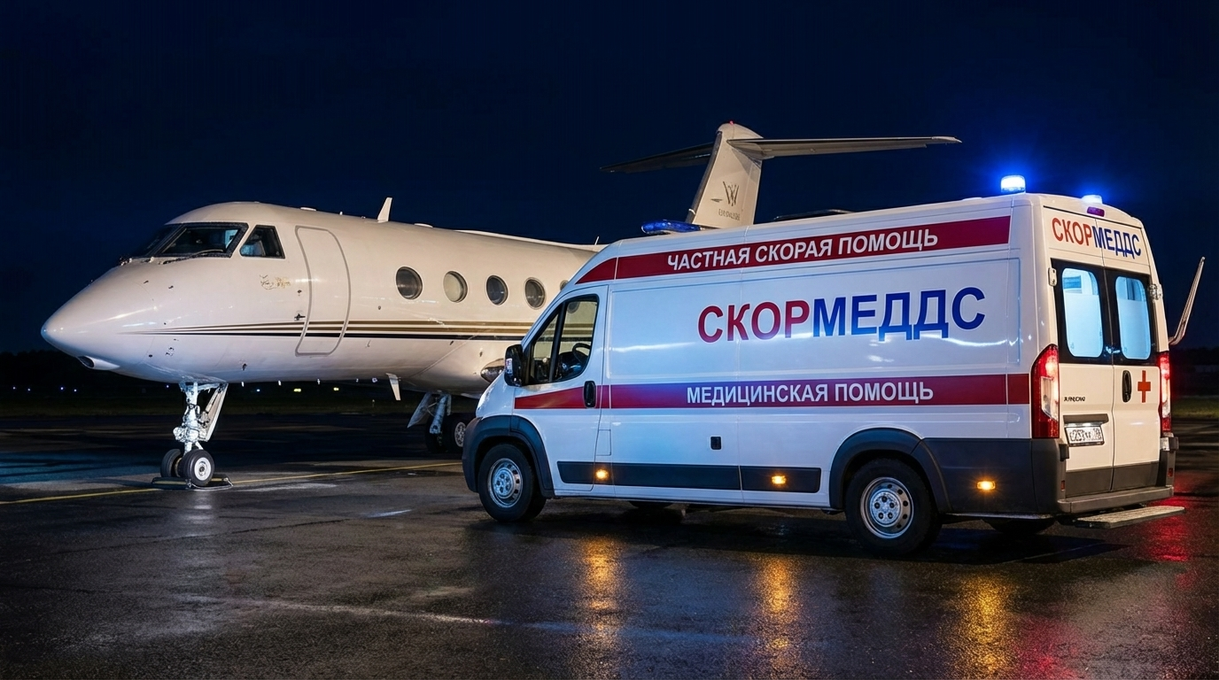 Платная перевозка больных в Москве — реанимобиль СкорМедДС с медицинской бригадой